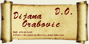 Dijana Orabović vizit kartica